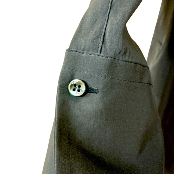 BRUNELLO CUCINELLI LONG SLEEVE SHIFT DRESS DARK GRAY STRETCH SILK
SIZE LARGE - Picture 4 of 6